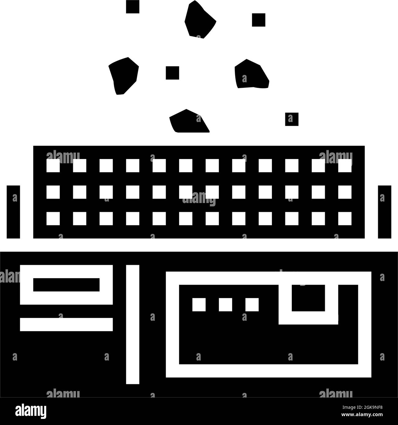 manufacturing plant glyph icon vector illustration Stock Vector Image ...