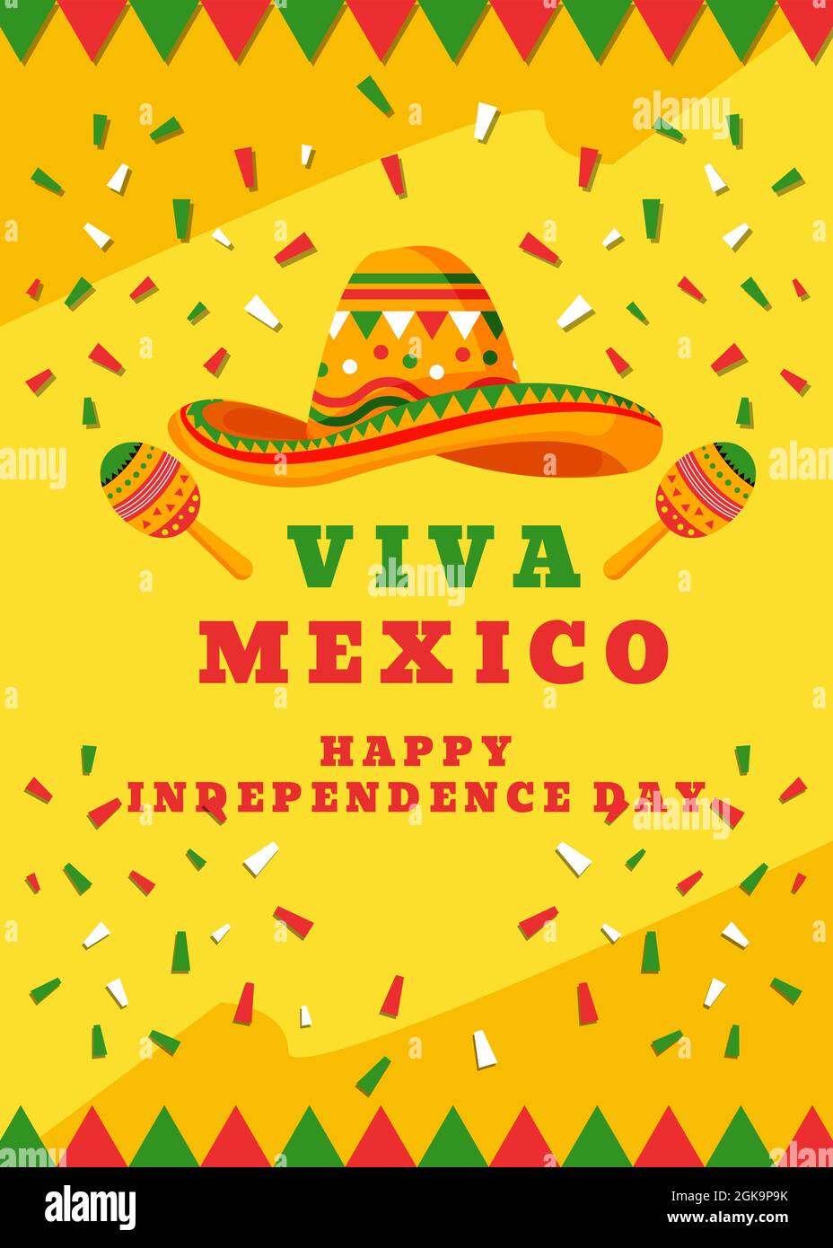viva Mexico happy independence day vertical banner Stock Vector Image