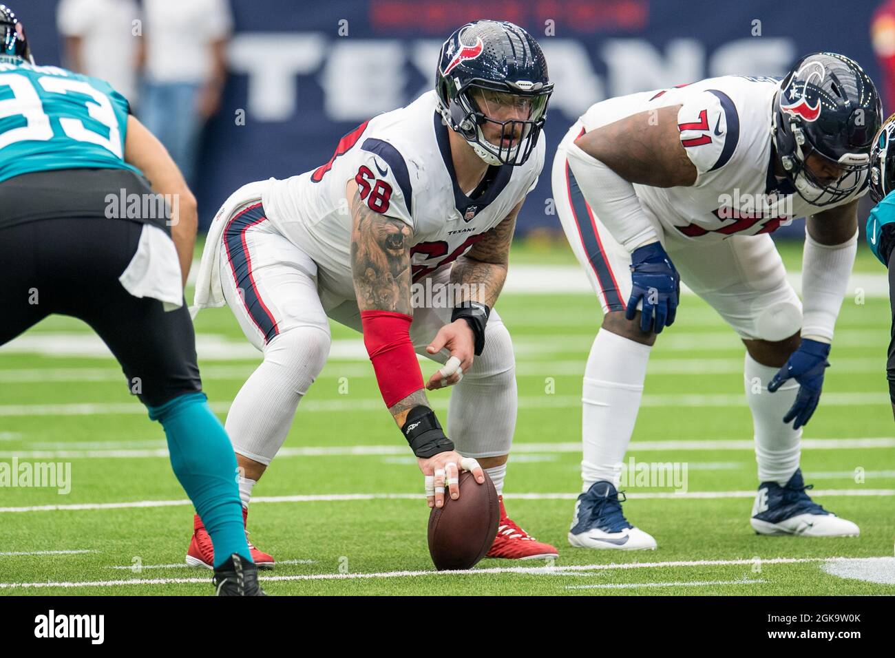 Houston, TX, USA. 12th Sep, 2021. Houston Texans center Justin