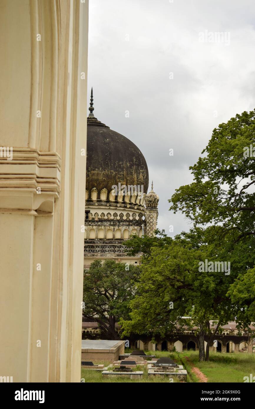 Antique Islamic Architectural Art Pointed Arches Seven Tombs Dome And ...