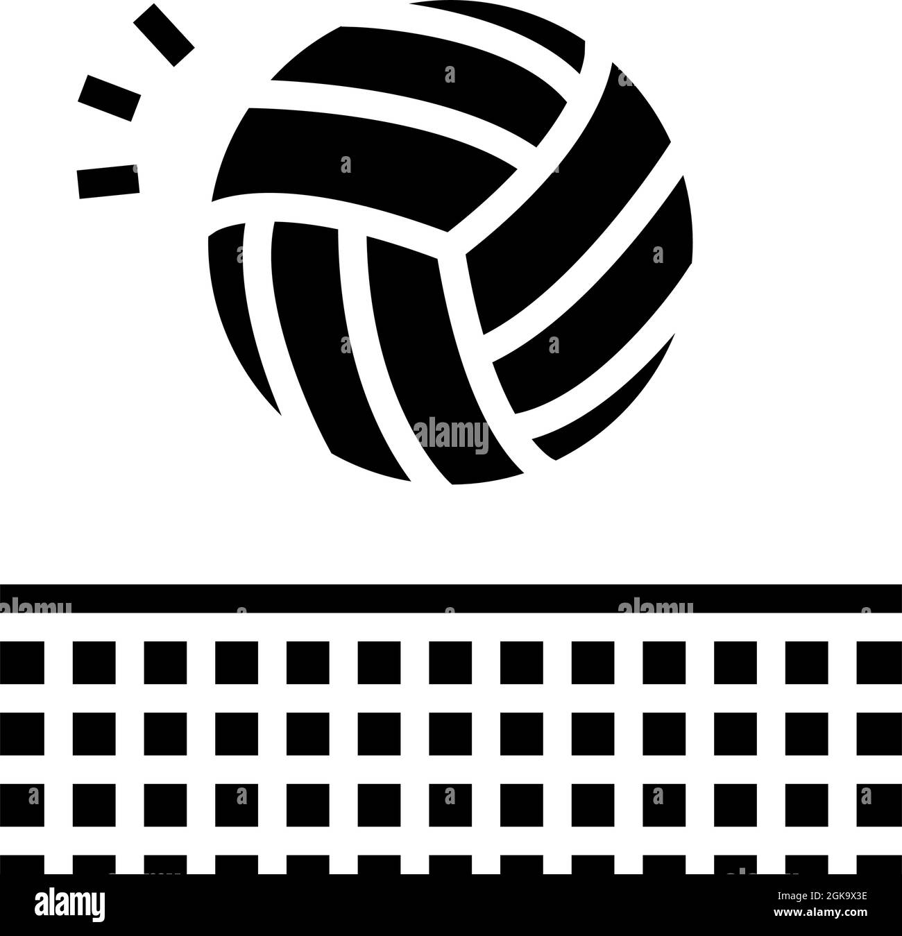 volleyball sport game glyph icon vector illustration Stock Vector Image