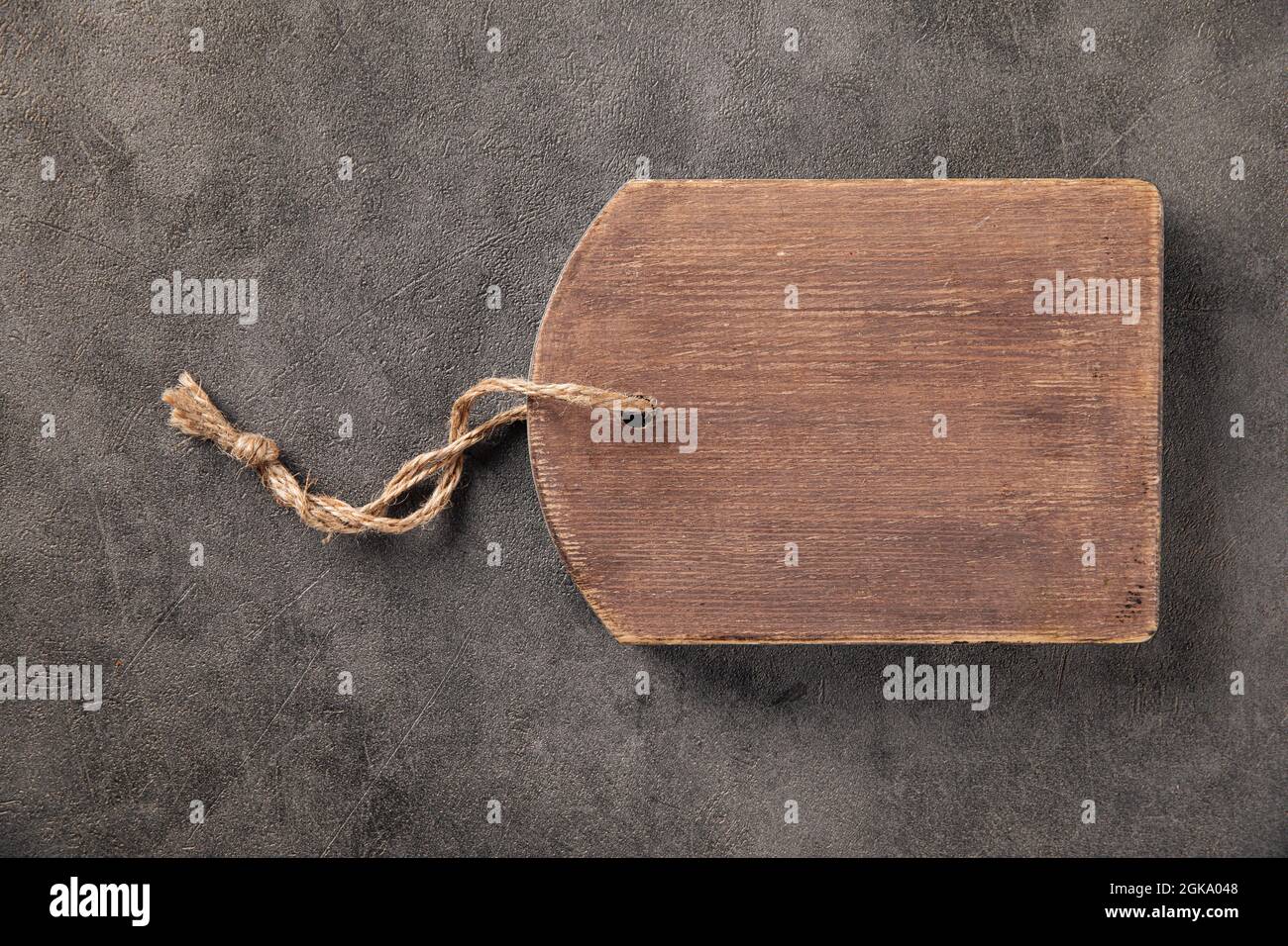 Old wooden vintage chopping board  Stock Photo