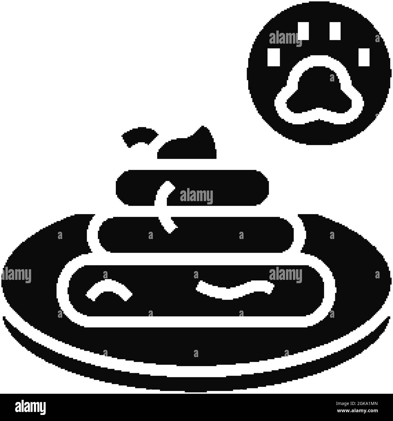 tapeworm in poo glyph icon vector illustration Stock Vector Image & Art ...