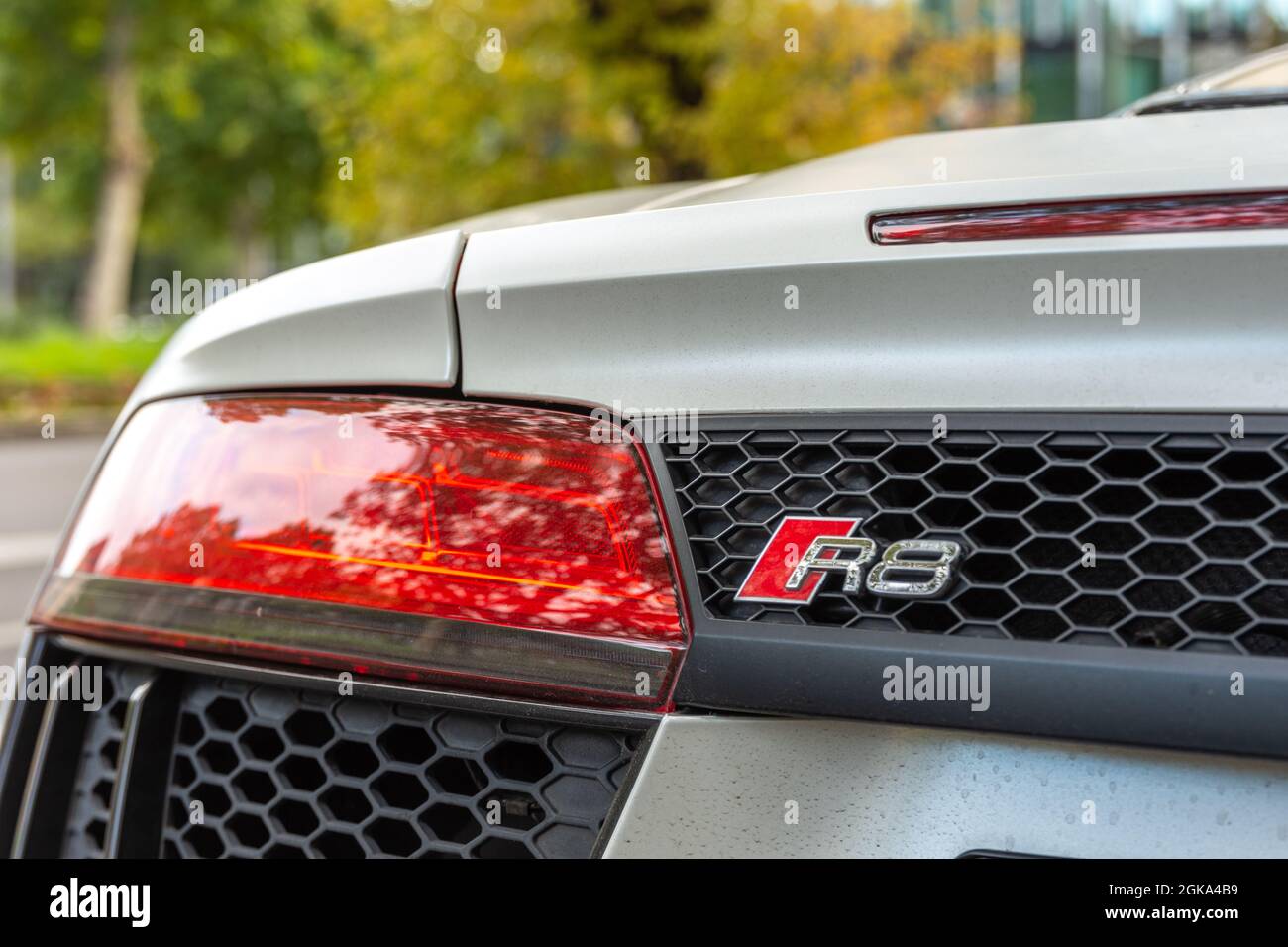 Audi R8 partial cutout at the rear Stock Photo