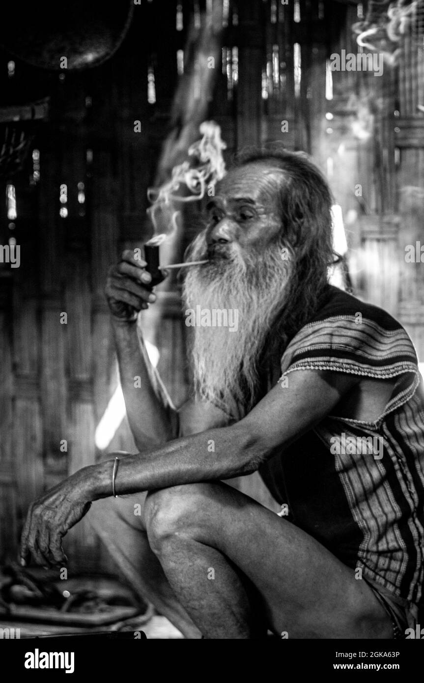 Nice daily life in Kon Tum province central Vietnam Stock Photo