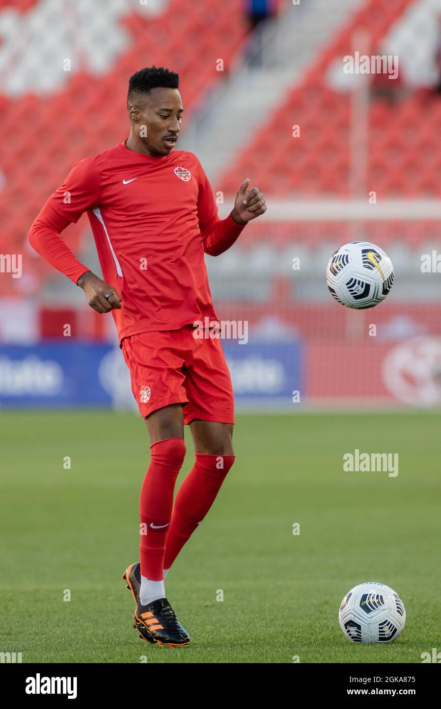 Toronto, Canada, September 8, 2021: Mark-Anthony Kaye of Team Canada during the warm up before the CONCACAF World Cup Qualifying 2022 match against Team El Salvador at BMO Field in Toronto, Canada Stock Photo