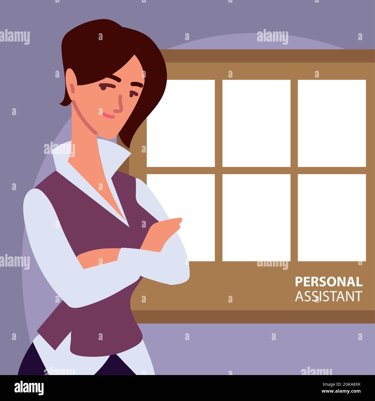 Personal assistant help woman Stock Vector Images - Alamy