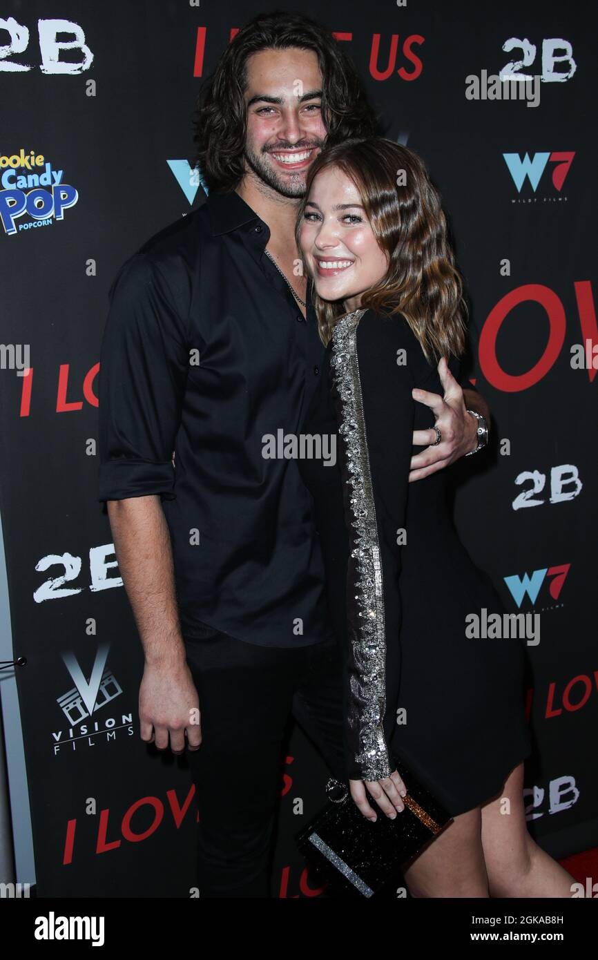 HOLLYWOOD, LOS ANGELES, CALIFORNIA, USA - SEPTEMBER 13: James Robert Brookes and girlfriend/actress Jasper Polish arrive at the Los Angeles Premiere Of Vision Films' 'I Love Us' held at the Harmony Gold Theater on September 13, 2021 in Hollywood, Los Angeles, California, United States. (Photo by Xavier Collin/Image Press Agency/Sipa USA) Stock Photo