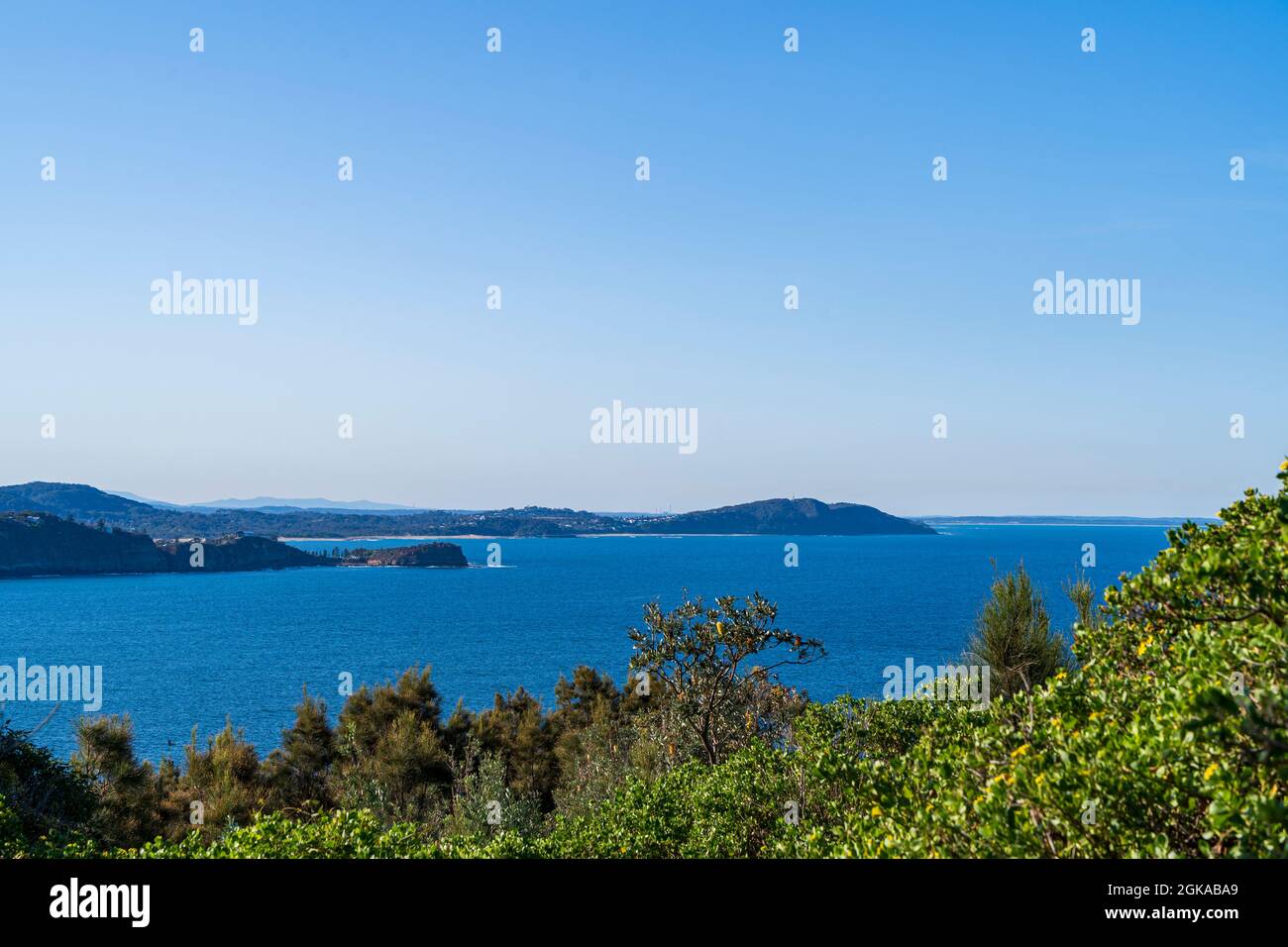 Coastal views from Captain Cook Lookout Central Coast NSW Australia Stock Photo