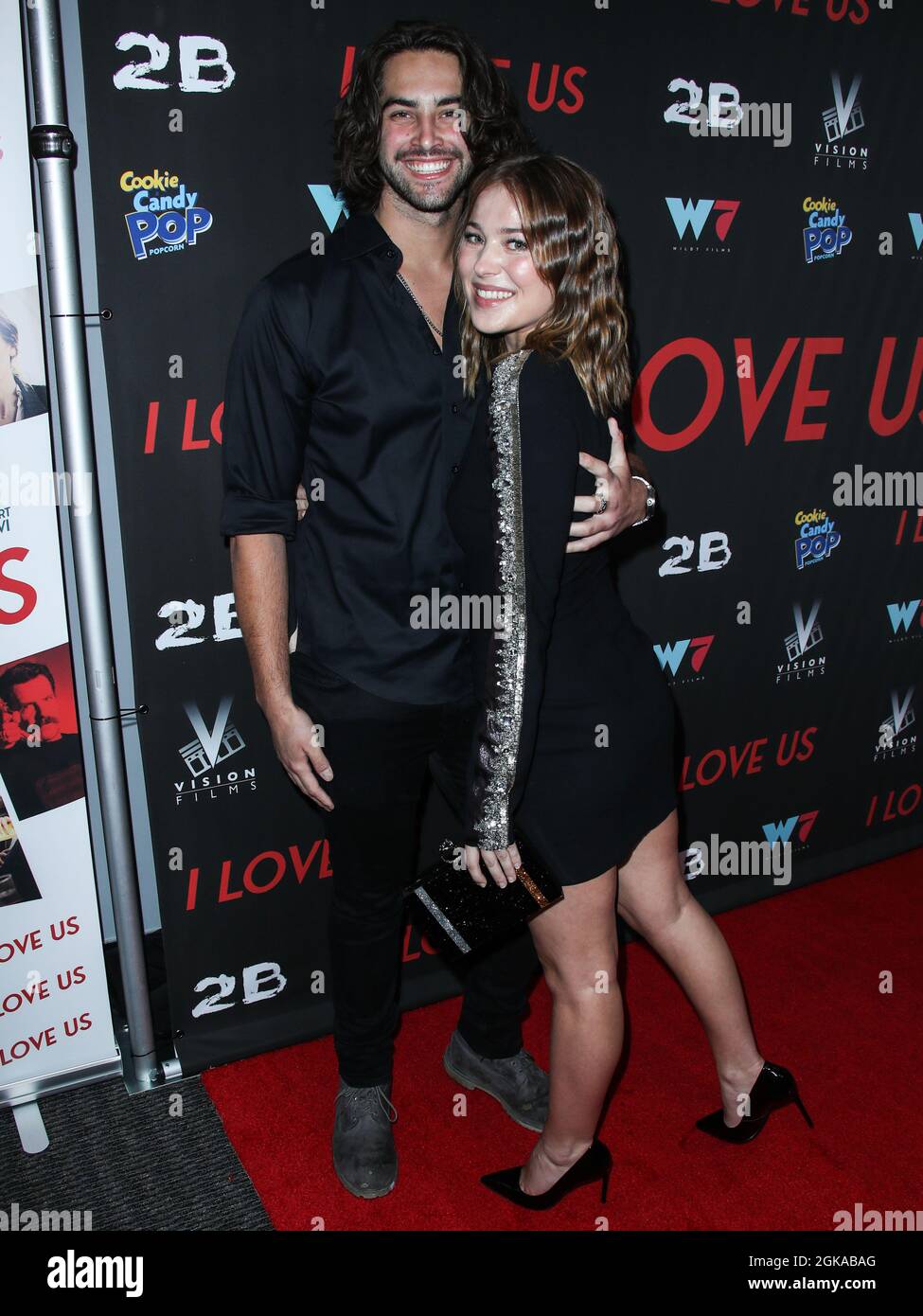 HOLLYWOOD, LOS ANGELES, CALIFORNIA, USA - SEPTEMBER 13: James Robert Brookes and girlfriend/actress Jasper Polish arrive at the Los Angeles Premiere Of Vision Films' 'I Love Us' held at the Harmony Gold Theater on September 13, 2021 in Hollywood, Los Angeles, California, United States. (Photo by Xavier Collin/Image Press Agency/Sipa USA) Stock Photo