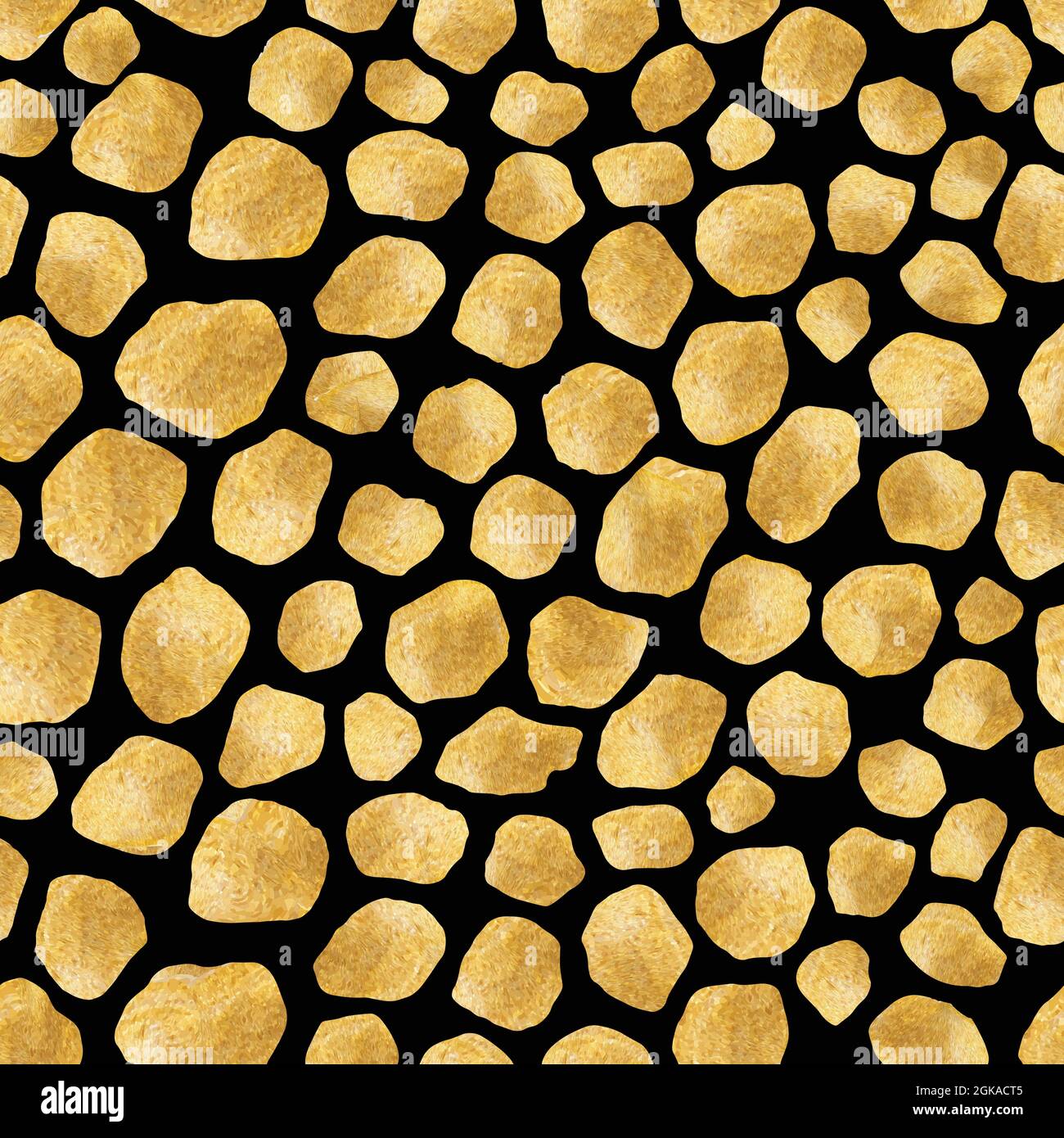 Abstract modern golden and black giraffe seamless pattern. Animals metallic background. Colorful decorative vector stock illustration for print Stock Vector