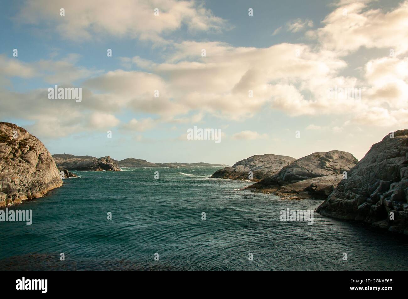 Ocean view from Sotra close to Bergen in Norway. Stock Photo