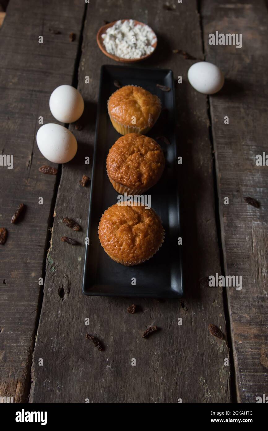 Indian traditional sweet motichur laddu or laddoo made of gram flour balls deep fried and dipped in sugar syrup Stock Photo