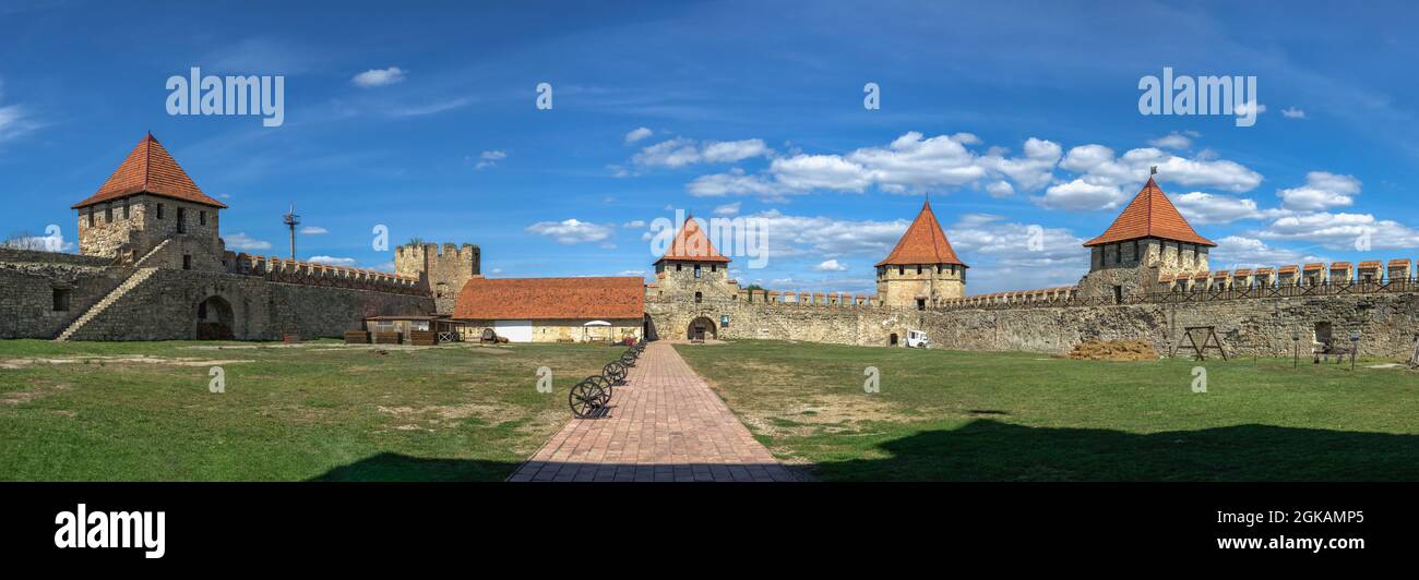 Bender, Moldova 06.09.2021. Panoramic inside view of the Tighina