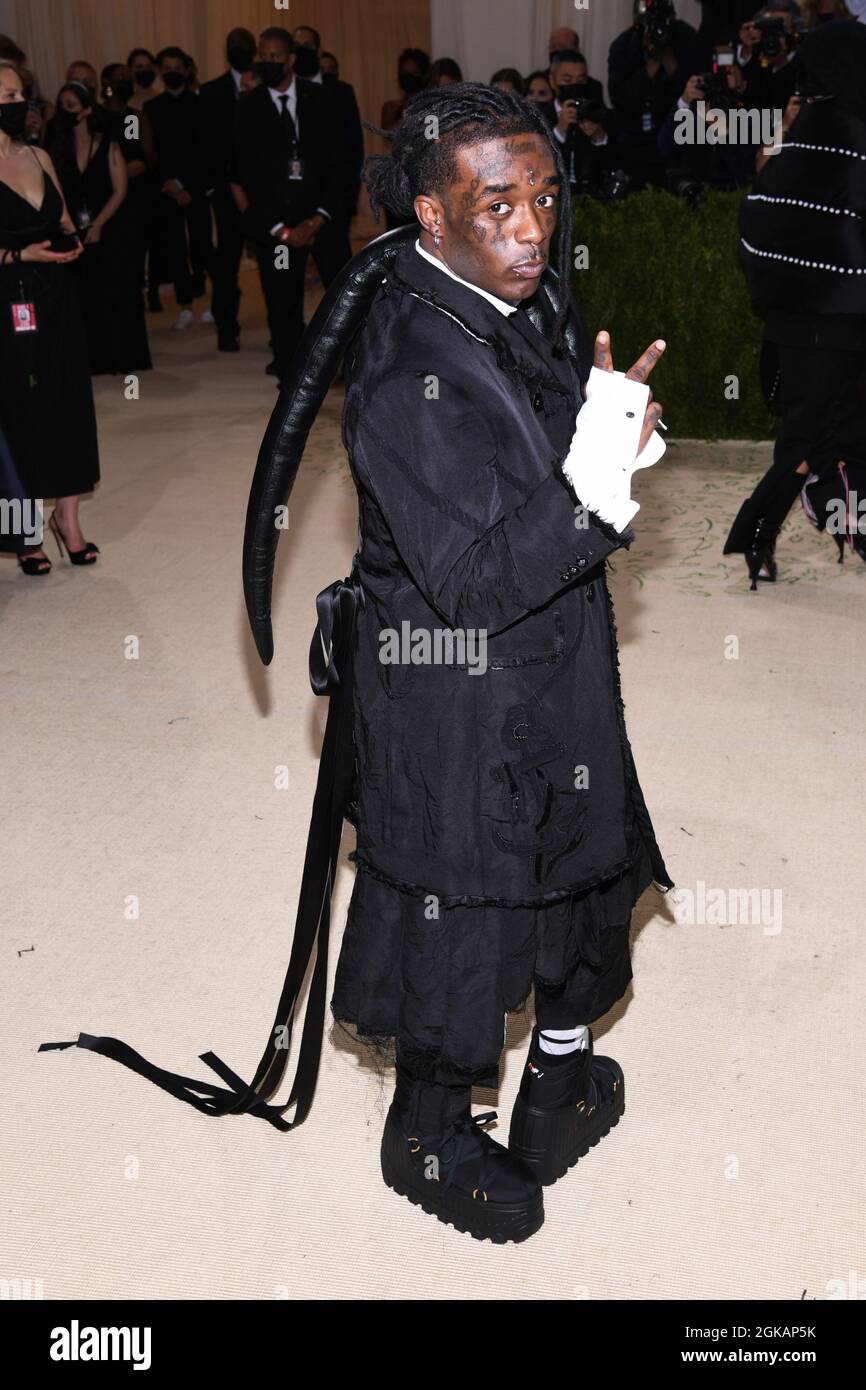 New York, USA. 13th Sep, 2021. Lil Uzi Vert walking on the red carpet