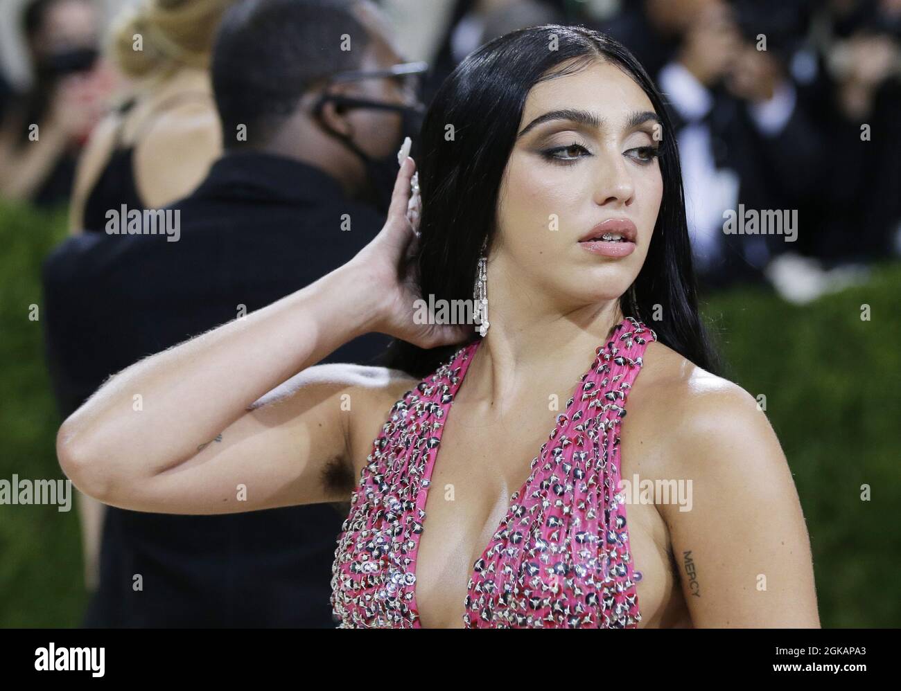 New York, United States. 14th Sep, 2021. Lourdes Leon arrives on the red carpet for The Met Gala at The Metropolitan Museum of Art celebrating the opening of In America: A Lexicon of Fashion in New York City on Monday, September 13, 2021. Photo by John Angelillo/UPI Credit: UPI/Alamy Live News Stock Photo