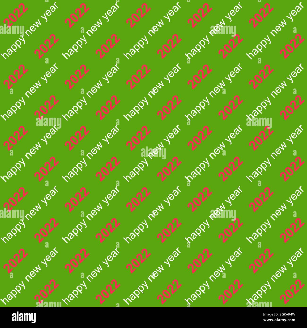 Seamless background 2022 happy new year text on a diagonal,vector seamless holiday pattern 2022 new year for replacement chrome key, or printing on Stock Vector