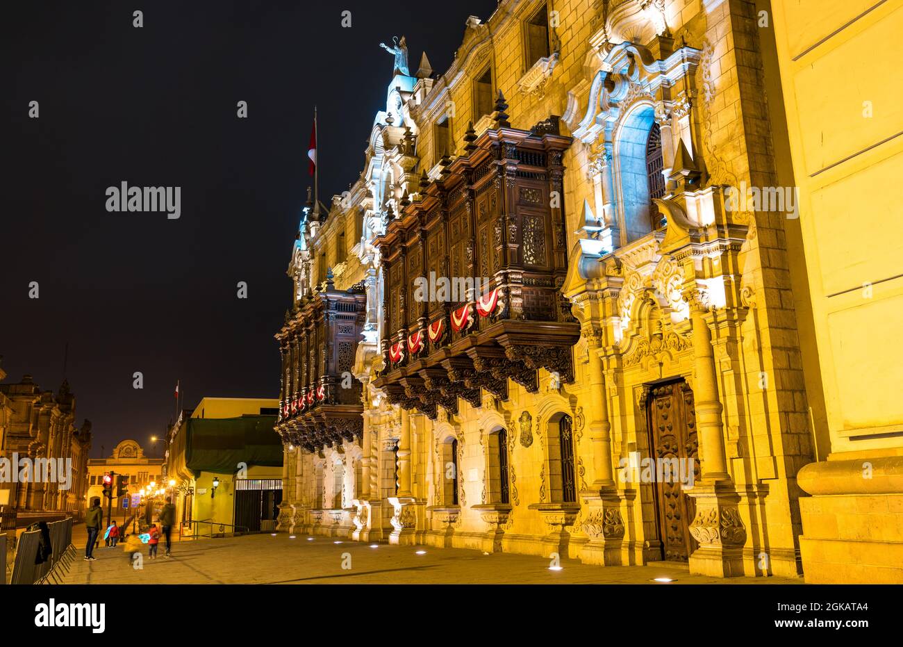 Archbishop Palace of Lima in Peru Stock Photo