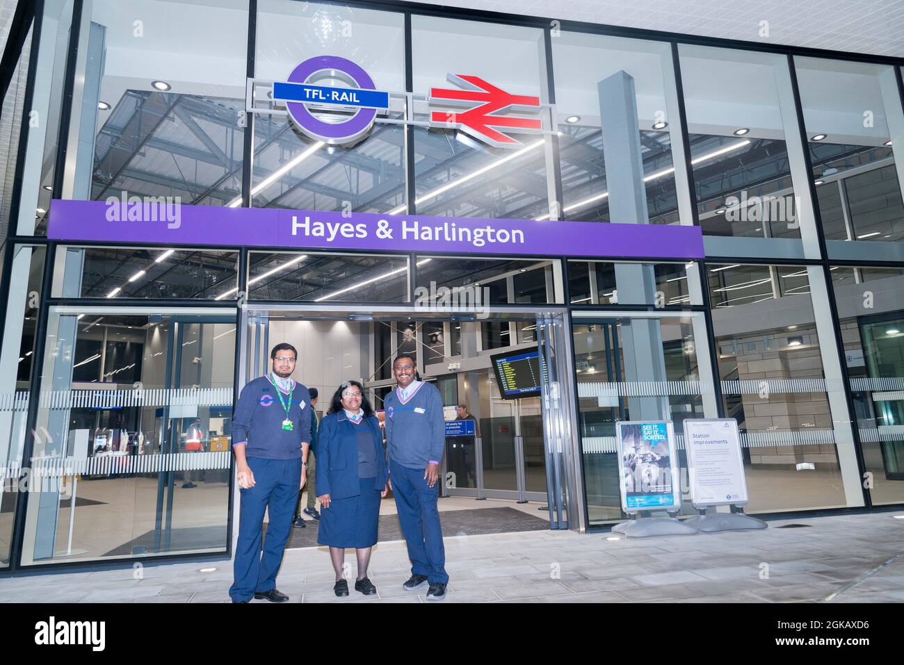 Hayes and Harlington new TFL Rail train station Stock Photo Alamy