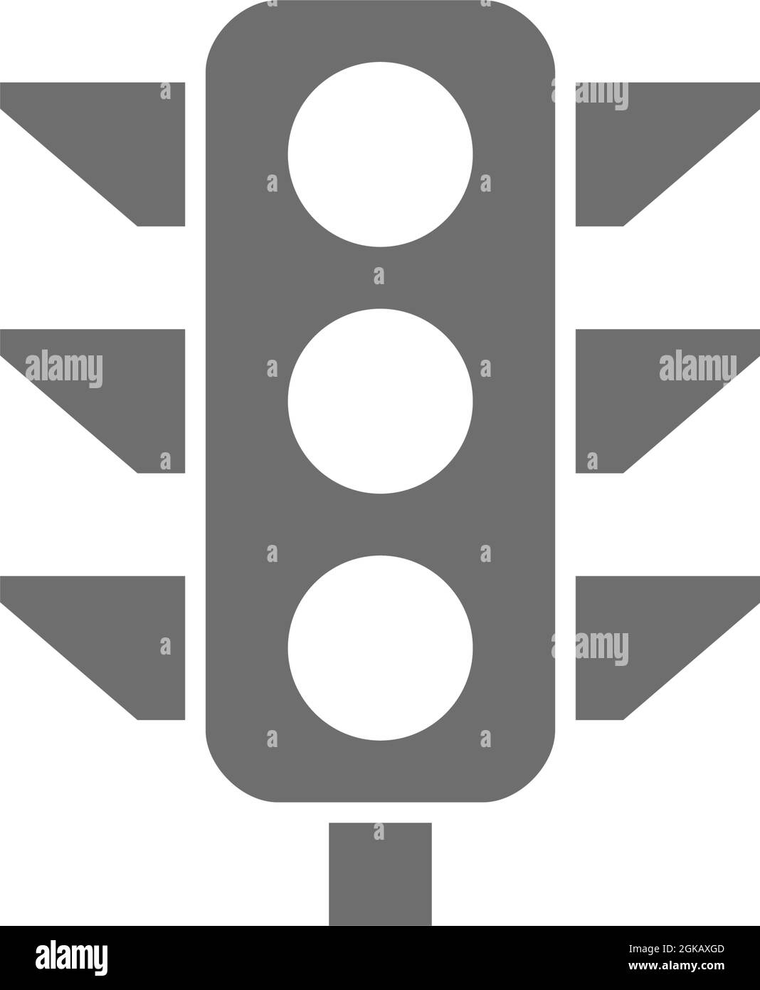 Vector traffic light, signal light grey icon Stock Vector Image & Art