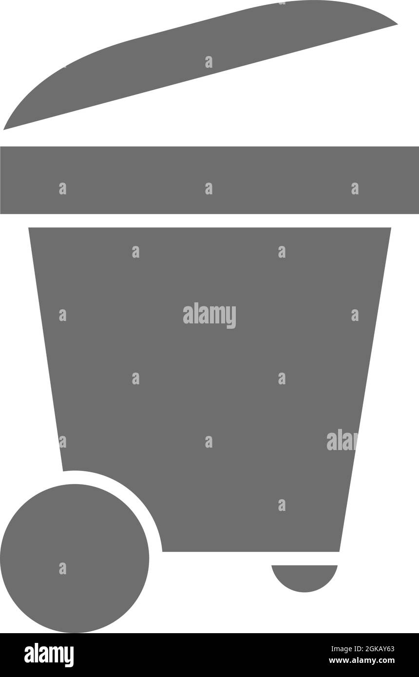 Trash bin, trashcan, waste, garbage grey icon Stock Vector Image & Art