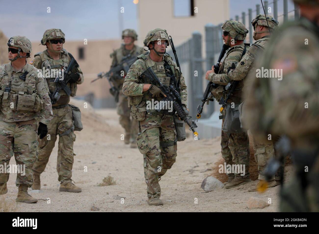 Soldiers with the 45th Infantry Brigade Combat Team, prepare to invade ...