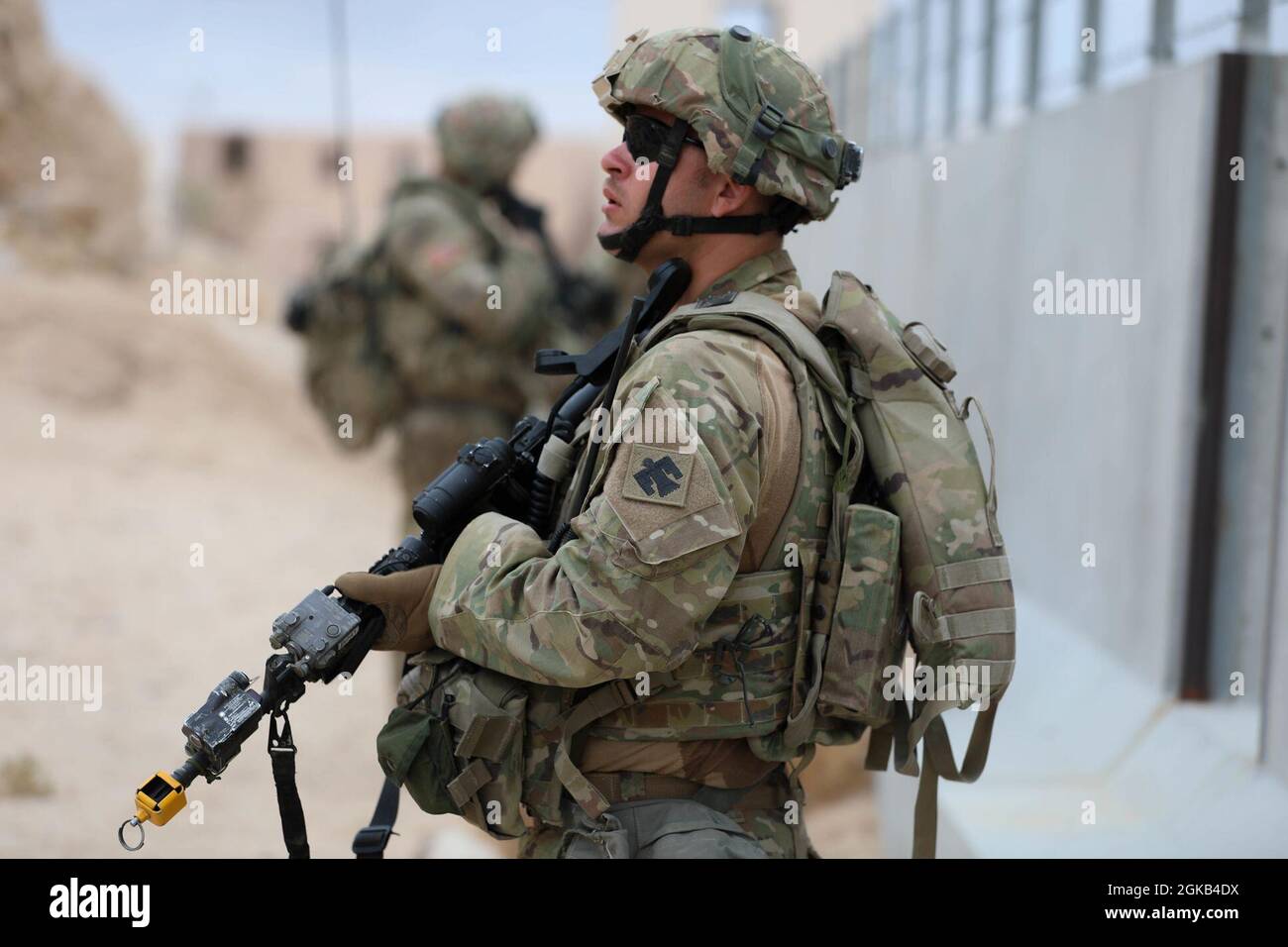 Soldiers with the 45th Infantry Brigade Combat Team, prepares to invade ...
