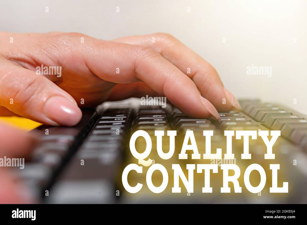 Text showing inspiration Quality Control. Word for a system of