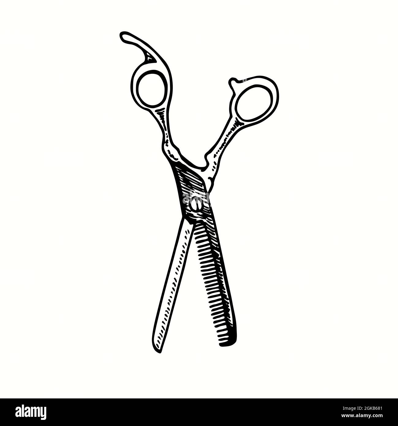 Scissors Sketch Hand Drawn in Doodle Style Vector Illustration Stock Vector  - Illustration of scissor, icon: 282642186