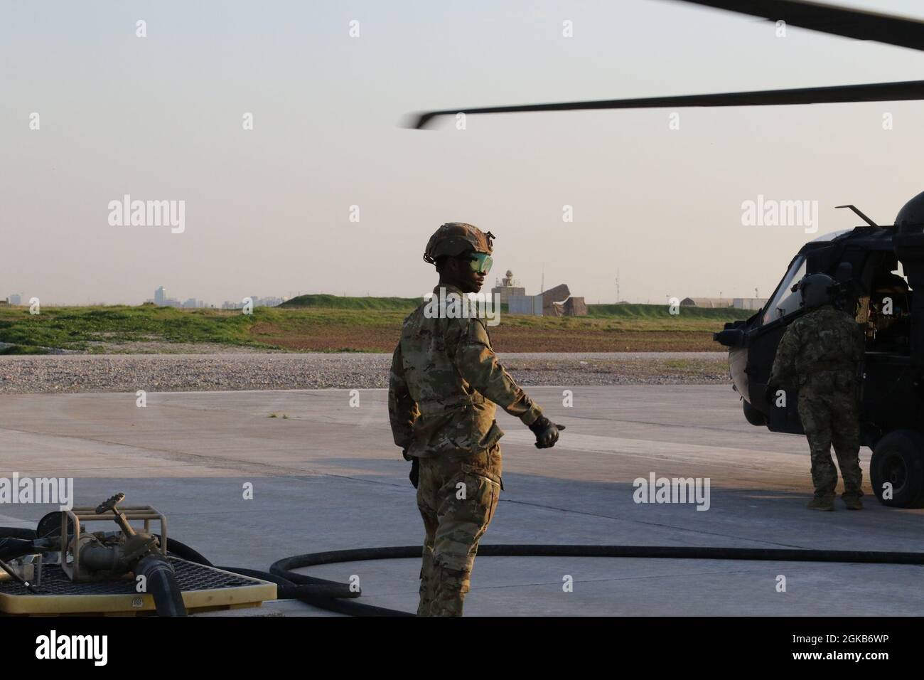 U.S. Army Spc. Devontae Wilson, fueler with Echo Company, 1-82nd Attack ...