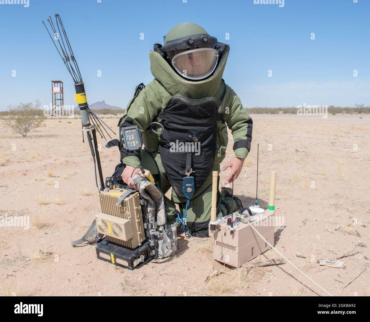 An Air Force Explosive Ordnance Disposal Technician with the 30th Civil