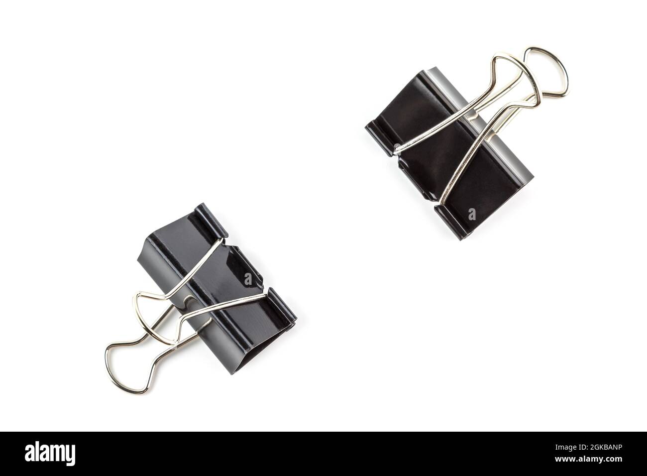 black Paper Clips isolated on White Background Stock Photo Alamy