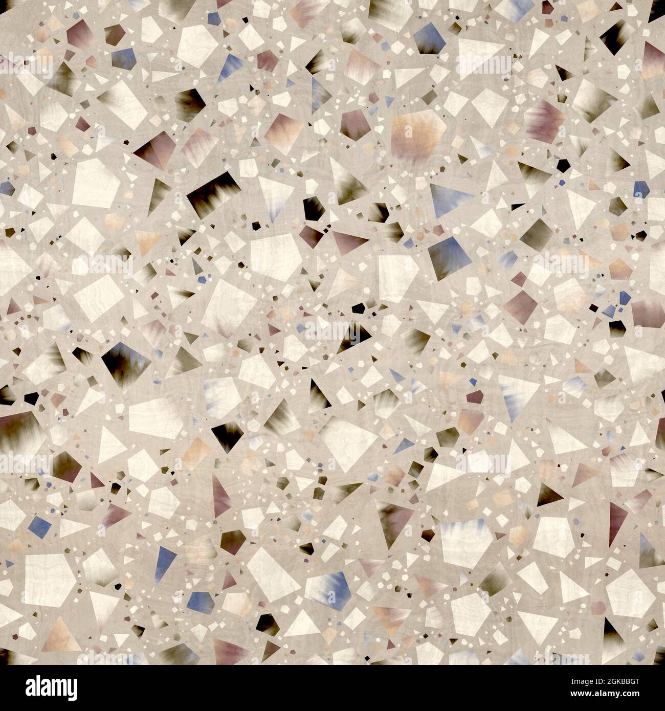 Seamless modern abstract random terrazzo pattern swatch Stock Photo - Alamy
