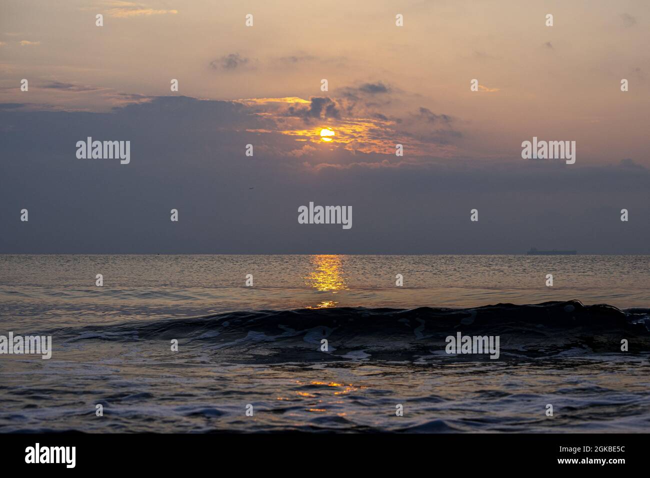 Beautiful sunset over the sea Stock Photo - Alamy