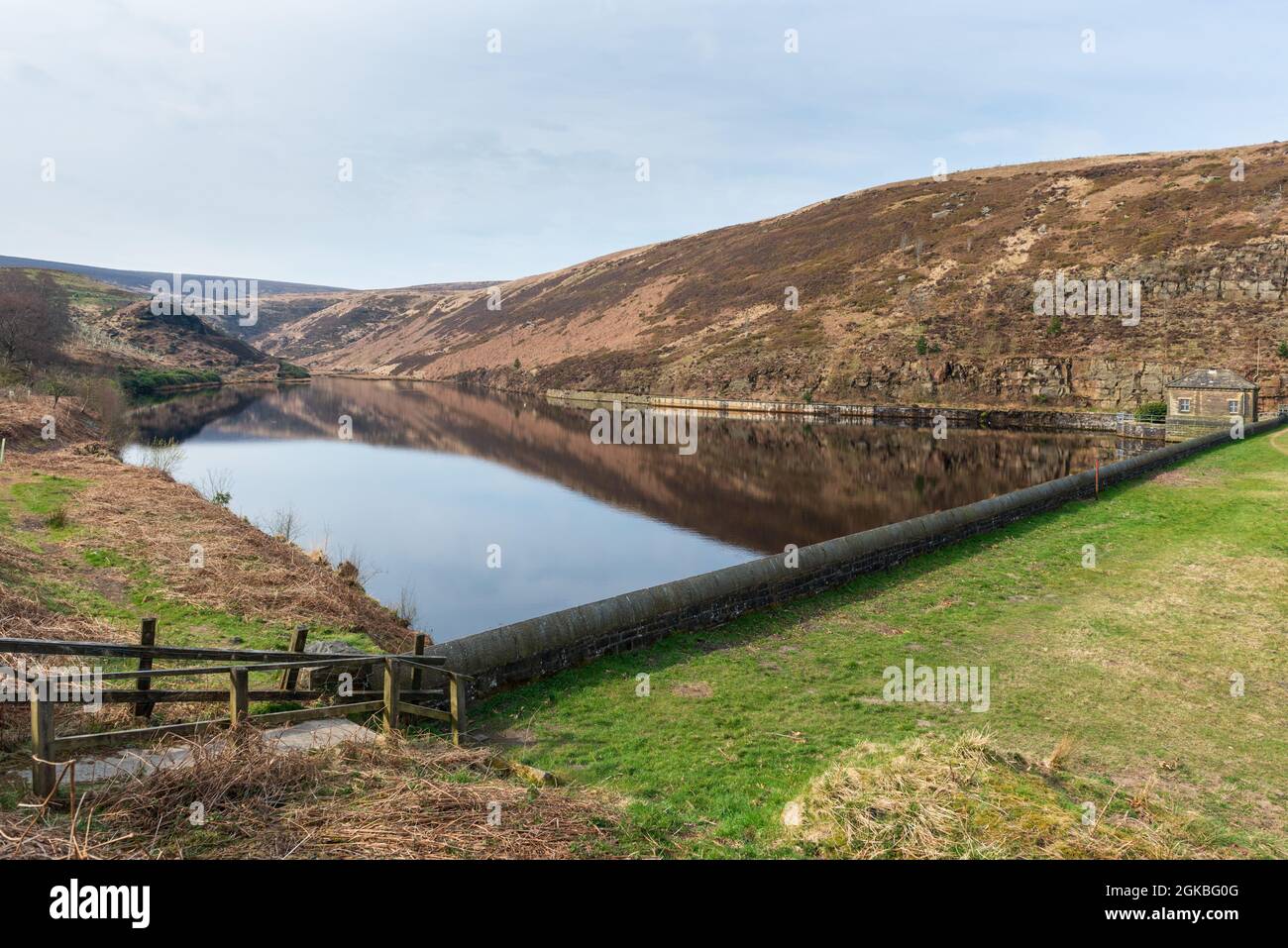 View of Blakeley reservoir in the Wessenden Valley seen from the Kirklees Way long distance path Stock Photo
