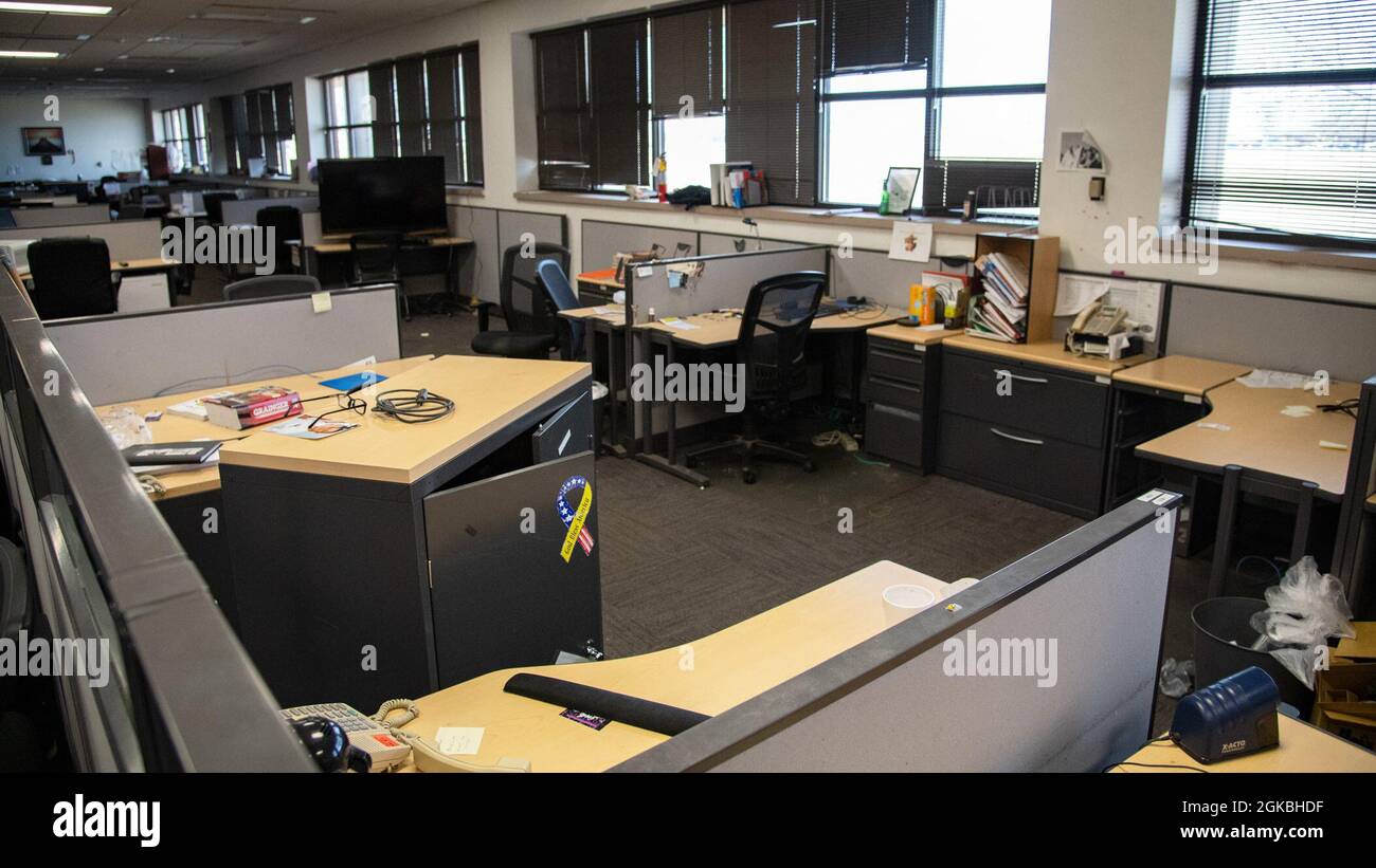 Items are left on instructor's desks after they are forced to move due