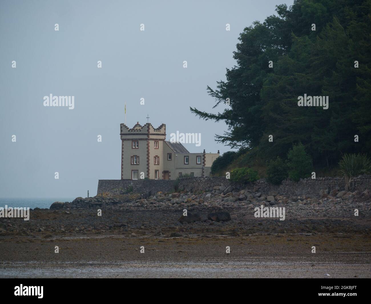 Building has access to balcary bay beach hi-res stock photography and ...