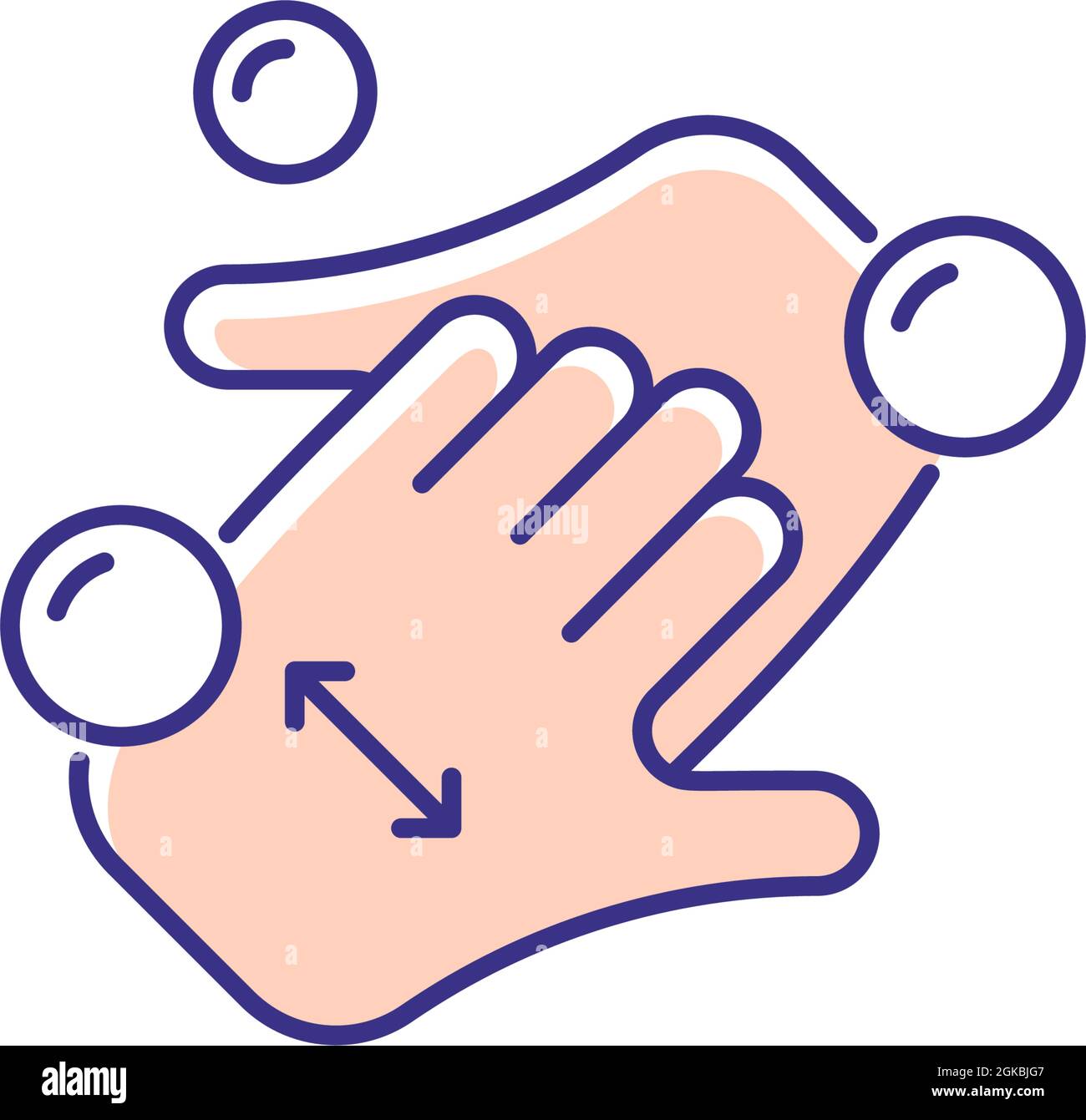Cup fingers RGB color icon Stock Vector