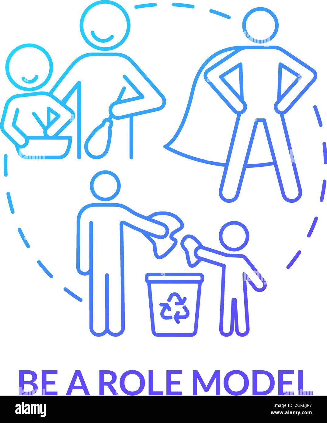 Role model blue gradient concept icon Stock Vector Image & Art Alamy