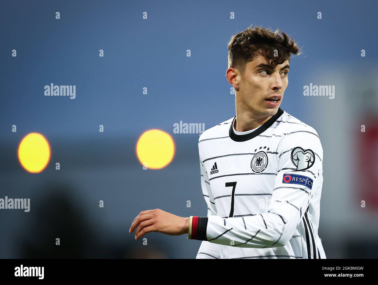 08 September 2021, Iceland, Reykjavik: Football: World Cup Qualification, Iceland - Germany, Group Stage, Group J, Matchday 6 at Laugardalsvöllur Stadium. Kai Havertz of Germany walks across the pitch during the match. Photo: Christian Charisius/dpa Stock Photo