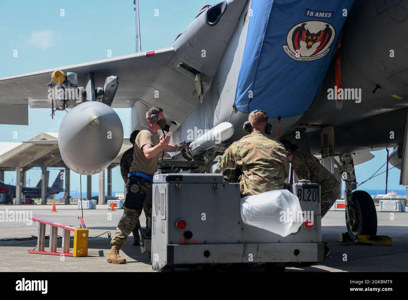 U.S. Air Force Airmen from the 44th Aircraft Maintenance Unit ...