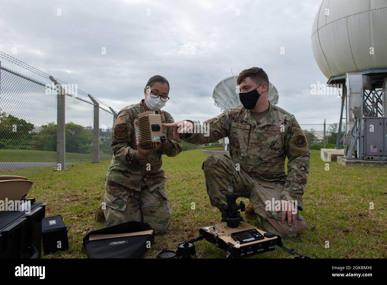 U.S. Air Force Airman 1st Class Benjamin Braund and U.S. Air Force