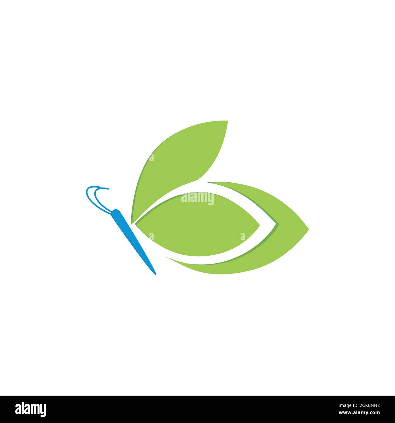 abstract eye butterfly logo icon flat concept vector graphic design Stock Vector