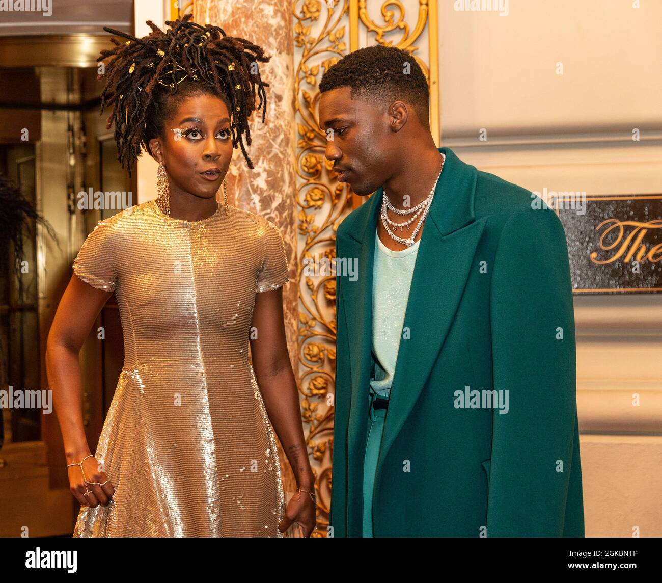 New York, United States. 12th Sep, 2021. Tomi Adeyemi, Giveon wearing ...