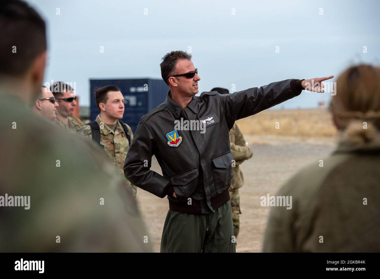 Lt Labrum Lt. Col. Jay Labrum, 260th Range Squadron commander briefs Airmen from ...