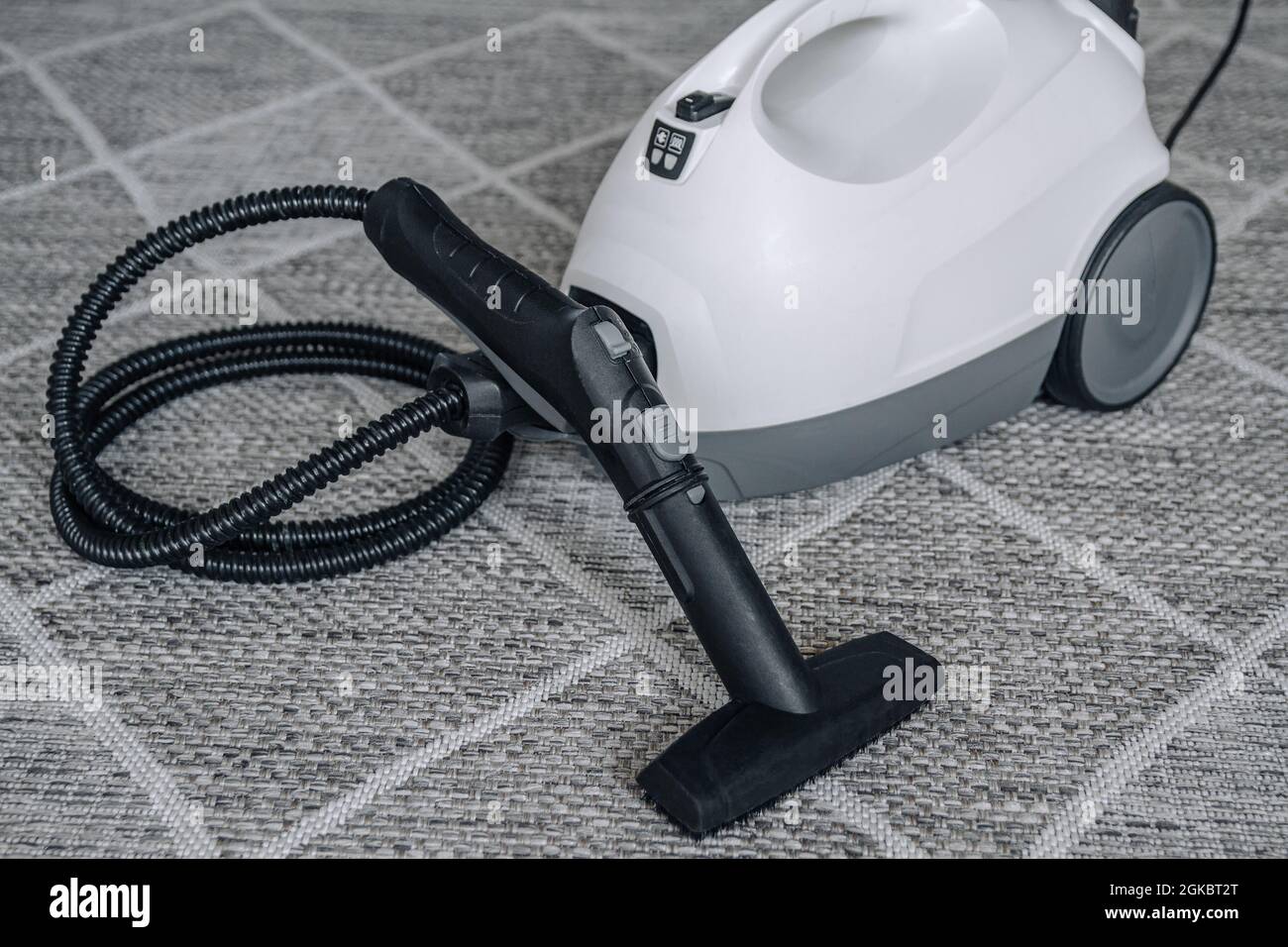 steam cleaner on the carpet, top view Stock Photo Alamy