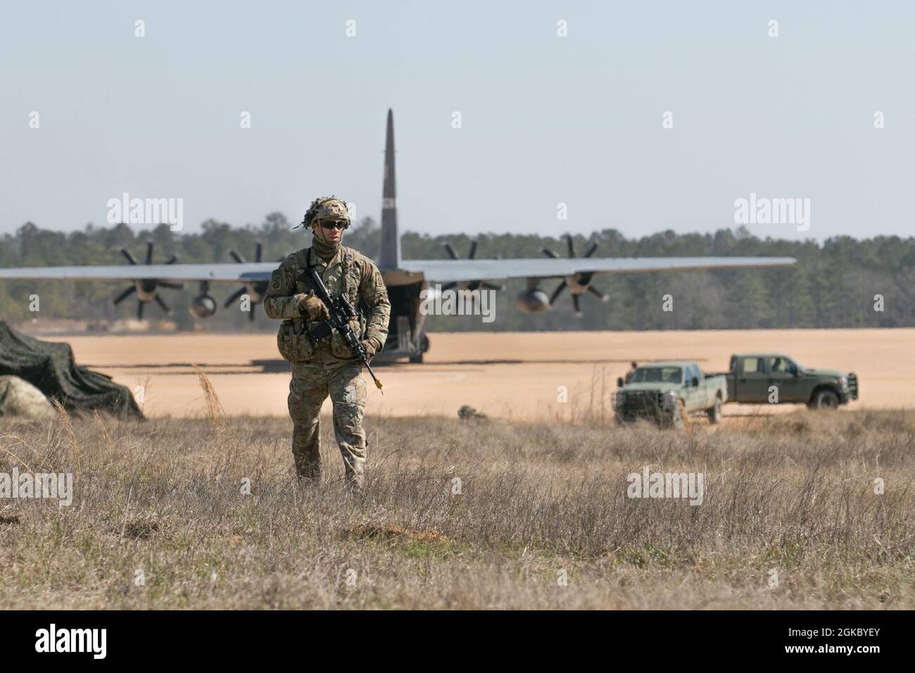 A U.S. Army Paratrooper assigned to 1st Brigade Combat Team, 82nd