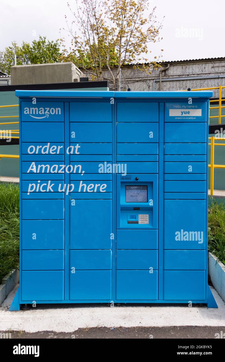 Amazon online order pickup point, Surrey, UK Stock Photo