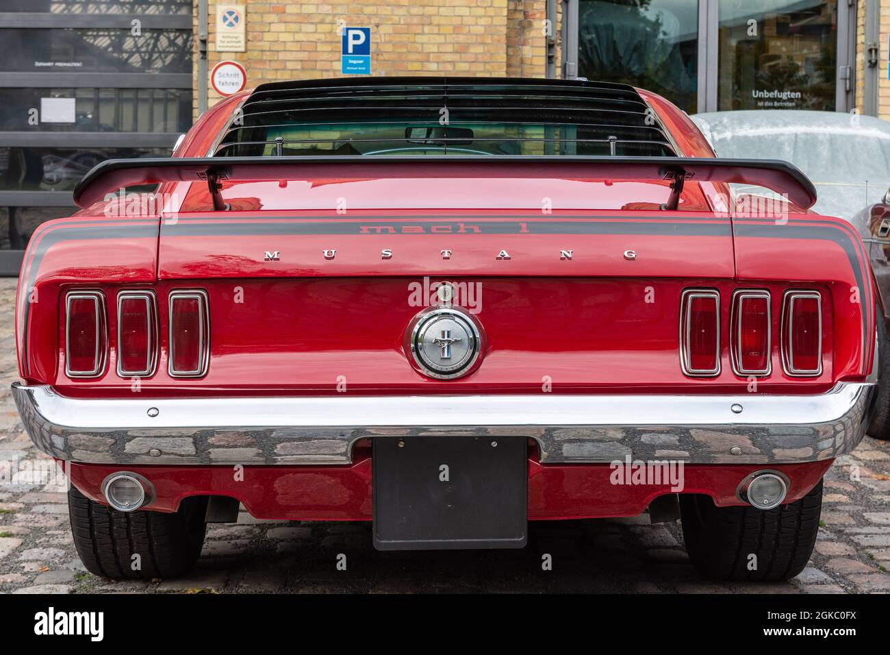 Ford Mustang Mach II from behind Stock Photo
