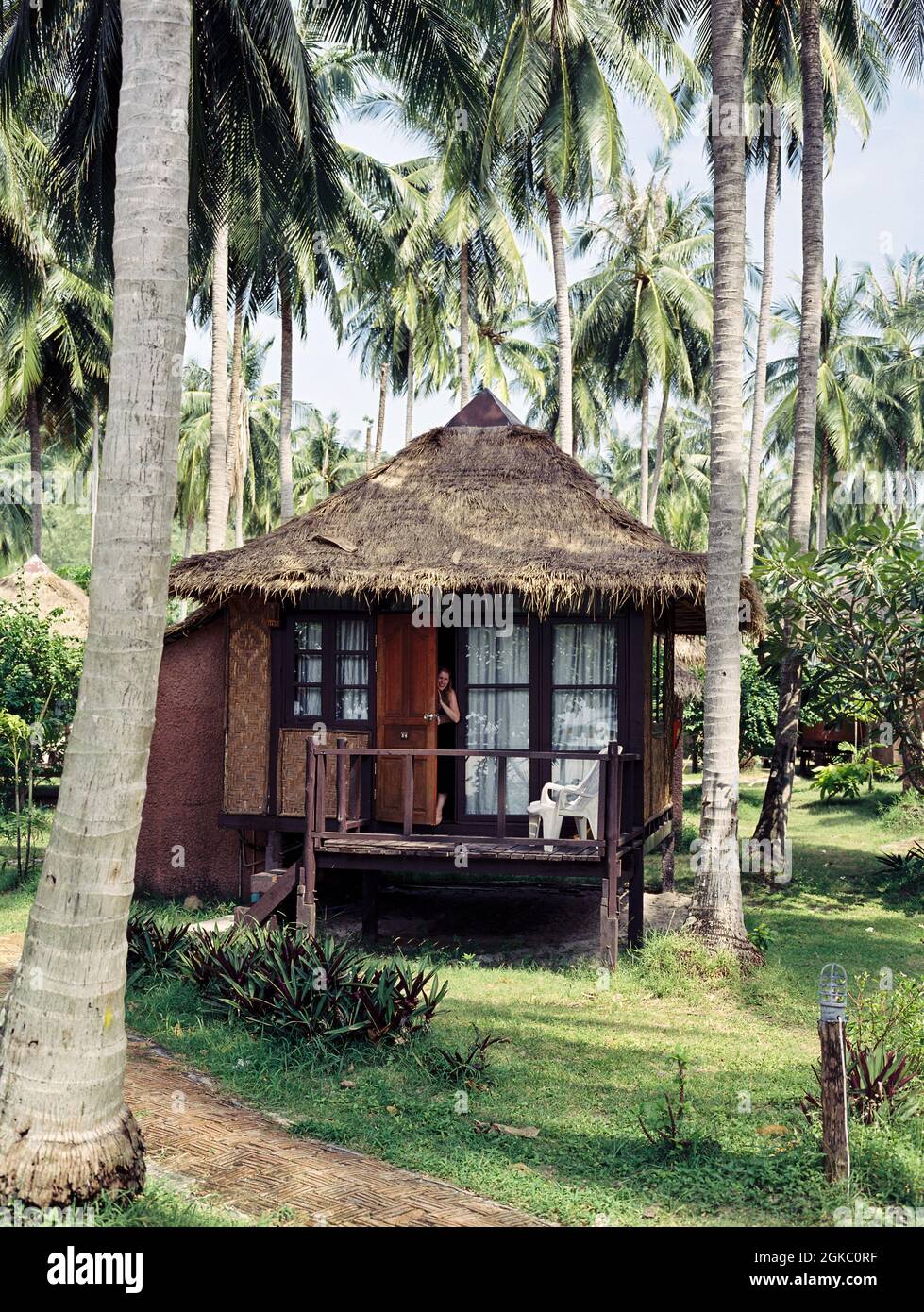 Beach hut style bungalow accommodation, Phi Phi island Krabi, Thailand  Stock Photo - Alamy